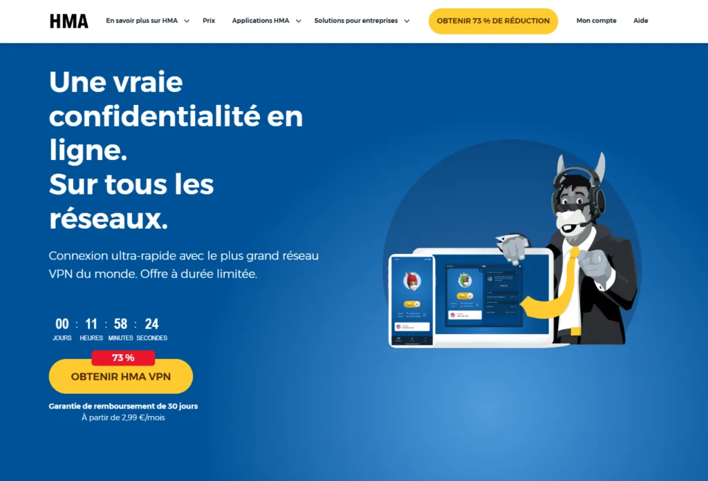 HMA VPN, Hide My Ass VPN test et avis 2026