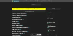 Nouvelle adresse Soponov Site de streaming