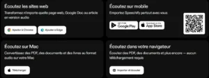 Speechify ai Plateformes 2026
