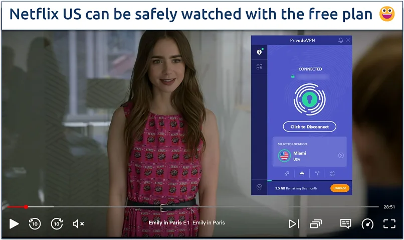 Test de Netflix américain avec PrivadoVPN